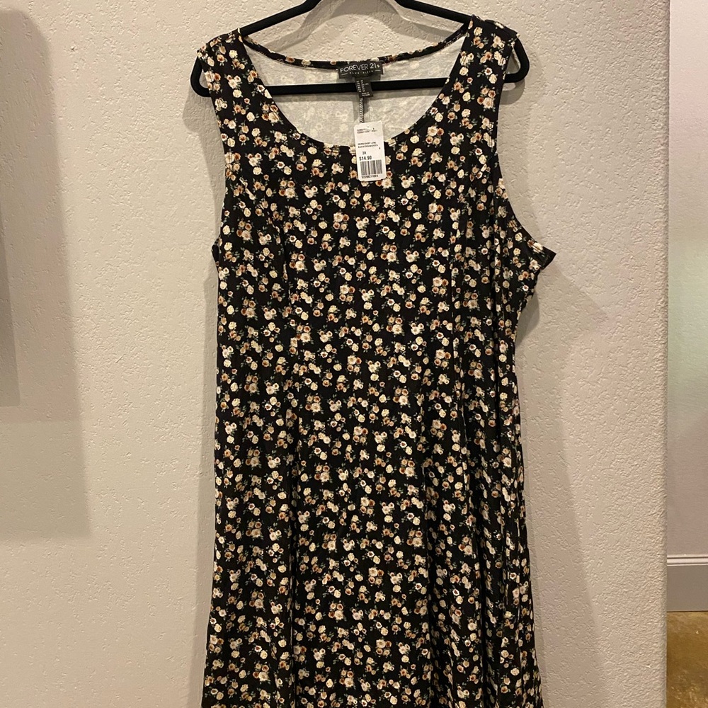 Forever 21 plus size floral skater dress 3X